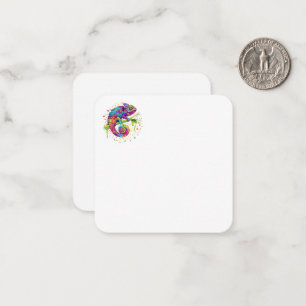 Chameleon Paint Stains Wasserfarbe Stil Mitteilungskarte