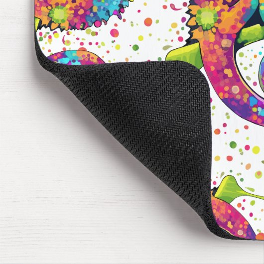 Chameleon Paint Stains Wasserfarbe Stil Mousepad (Ecke)