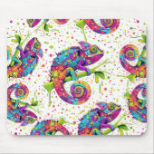 Chameleon Paint Stains Wasserfarbe Stil Mousepad (Vorne)