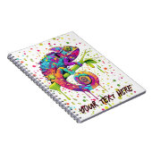 Chameleon Paint Stains Wasserfarbe Stil Notizblock (Rechte Seite)