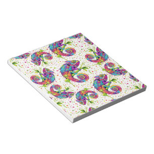 Chameleon Paint Stains Wasserfarbe Stil Notizblock