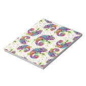 Chameleon Paint Stains Wasserfarbe Stil Notizblock (Rotiert)
