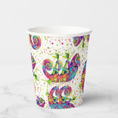 Chameleon Paint Stains Wasserfarbe Stil Pappbecher (Rechts)