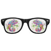 Chameleon Paint Stains Wasserfarbe Stil Partybrille (Vorderseite)
