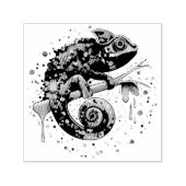 Chameleon Paint Stains Wasserfarbe Stil Permastempel (Design)