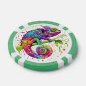Chameleon Paint Stains Wasserfarbe Stil Pokerchips (Einzeln)