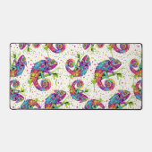 Chameleon Paint Stains Wasserfarbe Stil Schreibtischunterlage (Vorderseite)