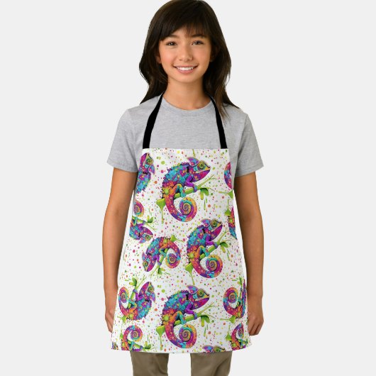 Chameleon Paint Stains Wasserfarbe Stil Schürze (Insitu)