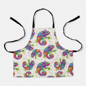 Chameleon Paint Stains Wasserfarbe Stil Schürze (Vorderseite)