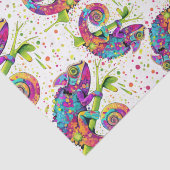 Chameleon Paint Stains Wasserfarbe Stil Seidenpapier (Detail)