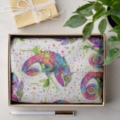 Chameleon Paint Stains Wasserfarbe Stil Seidenpapier (Geschenk)