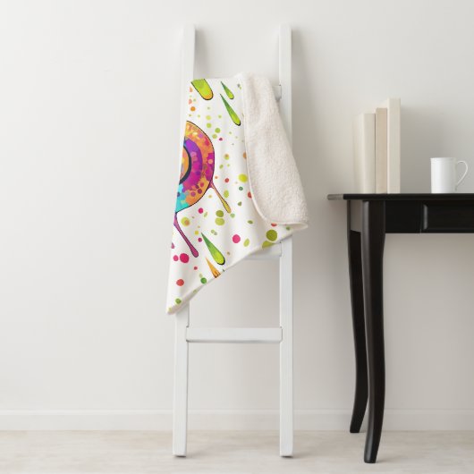 Chameleon Paint Stains Wasserfarbe Stil Sherpadecke (Beispiel)