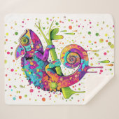 Chameleon Paint Stains Wasserfarbe Stil Sherpadecke (Vorderseite (Horizontal))