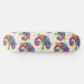 Chameleon Paint Stains Wasserfarbe Stil Skateboard (Horizontal)