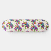 Chameleon Paint Stains Wasserfarbe Stil Skateboard (Horizontal)