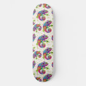 Chameleon Paint Stains Wasserfarbe Stil Skateboard (Vorderseite)