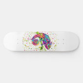 Chameleon Paint Stains Wasserfarbe Stil Skateboard (Horizontal)