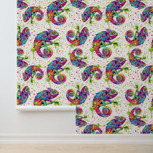 Chameleon Paint Stains Wasserfarbe Stil Tapete