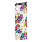 Chameleon Paint Stains Wasserfarbe Stil Thermosbecher (Nach links gedreht)