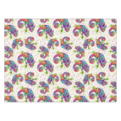 Chameleon Paint Stains Wasserfarbe Stil Tischdecke (Vorderseite (Horizontal))