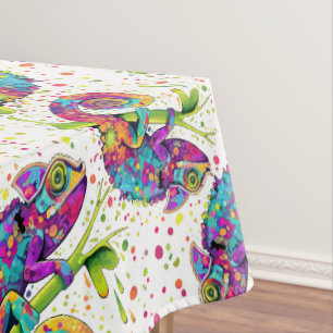 Chameleon Paint Stains Wasserfarbe Stil Tischdecke