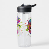 Chameleon Paint Stains Wasserfarbe Stil Trinkflasche (Links)