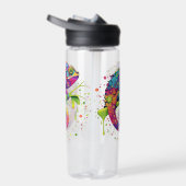 Chameleon Paint Stains Wasserfarbe Stil Trinkflasche (Rechts)