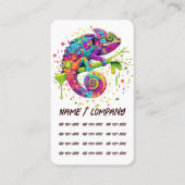 Chameleon Paint Stains Wasserfarbe Stil Visitenkarte (Vorderseite)