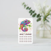 Chameleon Paint Stains Wasserfarbe Stil Visitenkarte (Stehend Vorderseite)
