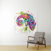 Chameleon Paint Stains Wasserfarbe Stil Wandteppich (Beispiel (Horizontal))