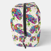 Chameleon Paint Stains Wasserfarbe Stil Waschbeutel (Rechts)