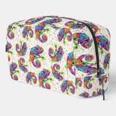 Chameleon Paint Stains Wasserfarbe Stil Waschbeutel (Rechte Ecke)