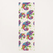 Chameleon Paint Stains Wasserfarbe Stil Yogamatte (Vorderseite)