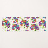 Chameleon Paint Stains Wasserfarbe Stil Yogamatte (Vorderseite (Horizontal))