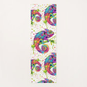 Chameleon Paint Stains Wasserfarbe Stil Yogamatte (Vorderseite)
