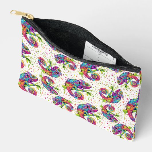 Chameleon Paint Stains Wasserfarbe Stil Zubehörtasche (Offen)