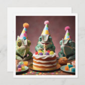 Chameleon Party Tiere, Chamäleon Geburtstag einlad Einladung (Vorne/Hinten)