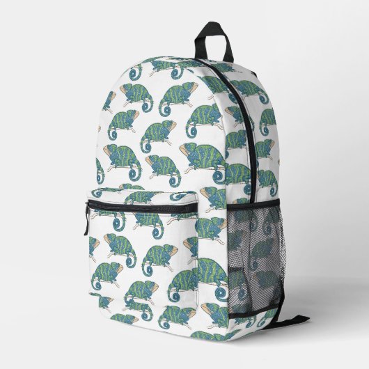 Chameleon Pattern Bedruckter Rucksack (Rückseitige Ecke Rechts)