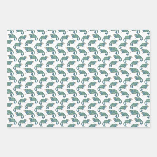 Chameleon Pattern Geschenkpapier Set (Vorderseite 2)
