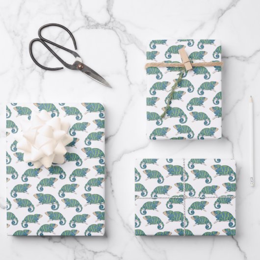 Chameleon Pattern Geschenkpapier Set (Vorderseite)