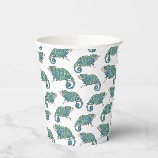 Chameleon Pattern Pappbecher (Links)