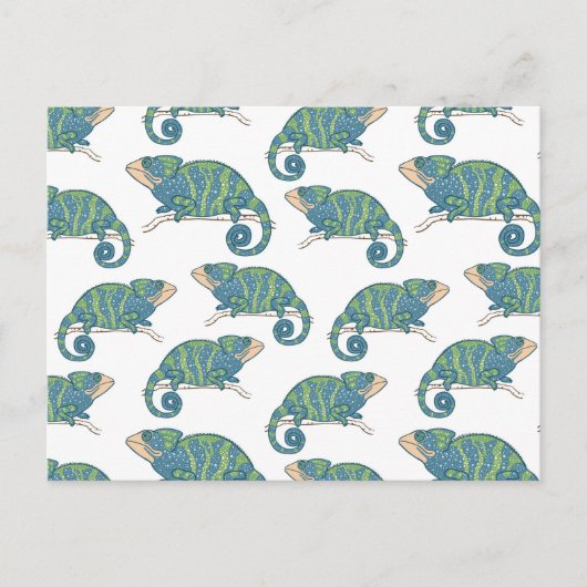 Chameleon Pattern Postkarte (Vorderseite)