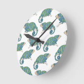 Chameleon Pattern Runde Wanduhr (Winkel)