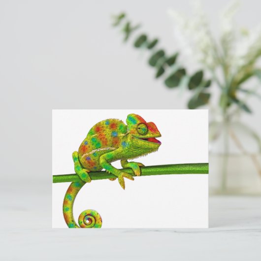 Chameleon Postkarte (Stehend Vorderseite)