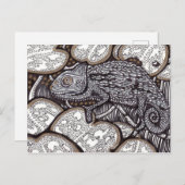 Chameleon Postkarte (Vorne/Hinten)