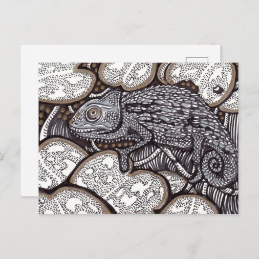 Chameleon Postkarte (Vorne/Hinten)