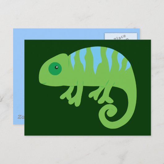 Chameleon Postkarte (Vorne/Hinten)