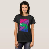 Chameleon Pride Bisexual Flag LGBTQ Proud Ally Pri T-Shirt (Vorne ganz)