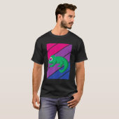 Chameleon Pride Bisexual Flag LGBTQ Proud Ally Pri T-Shirt (Vorne ganz)