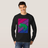 Chameleon Pride Bisexual Flag LGBTQ Proud Ally Pri T-Shirt (Vorne ganz)